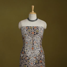 Lucknowi chikankari work kalamkari unstitched kurta