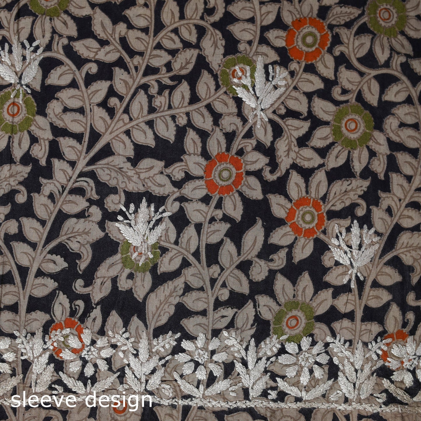 Lucknowi chikankari work kalamkari unstitched kurta