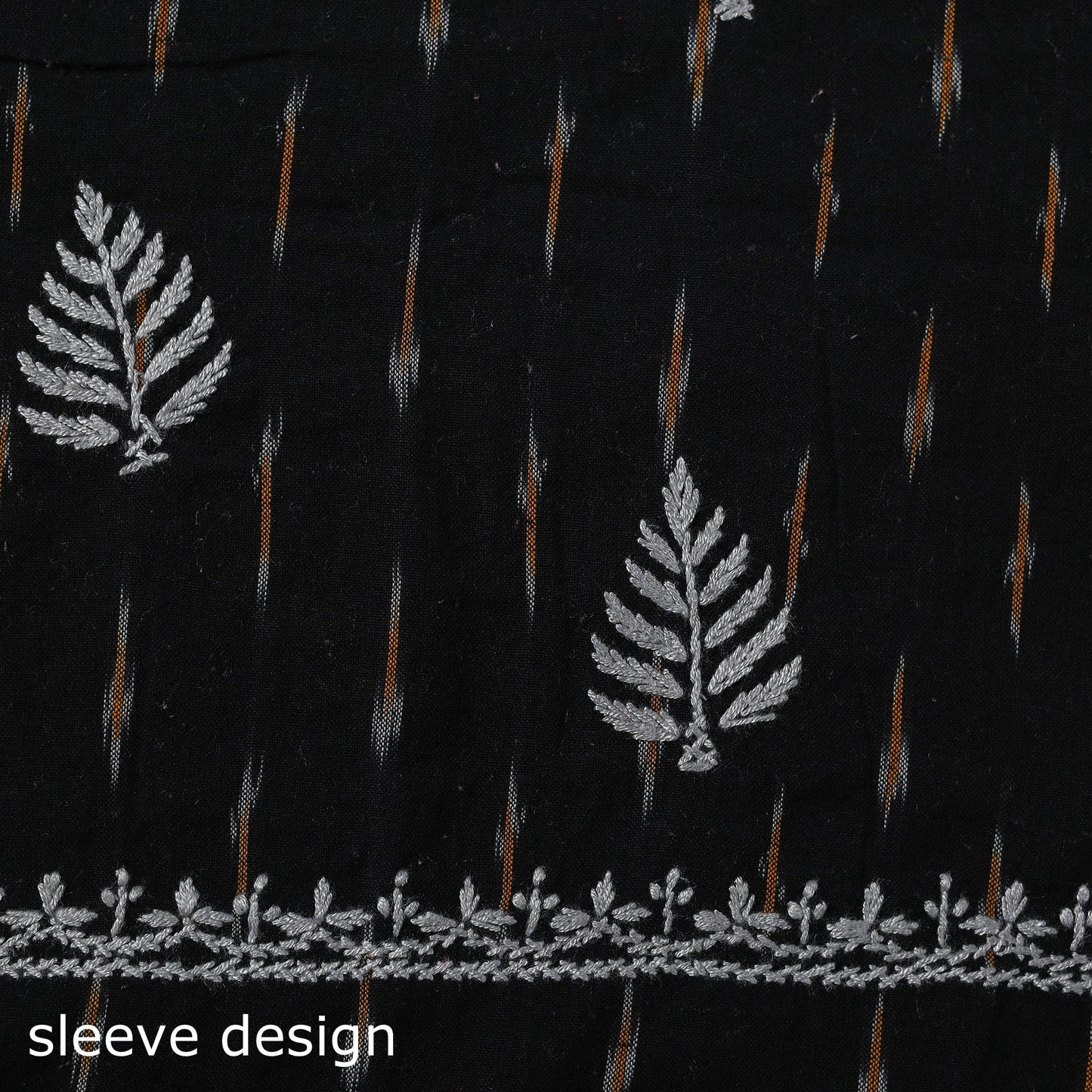 Lucknowi chikankari work pochampally ikat unstitched kurta