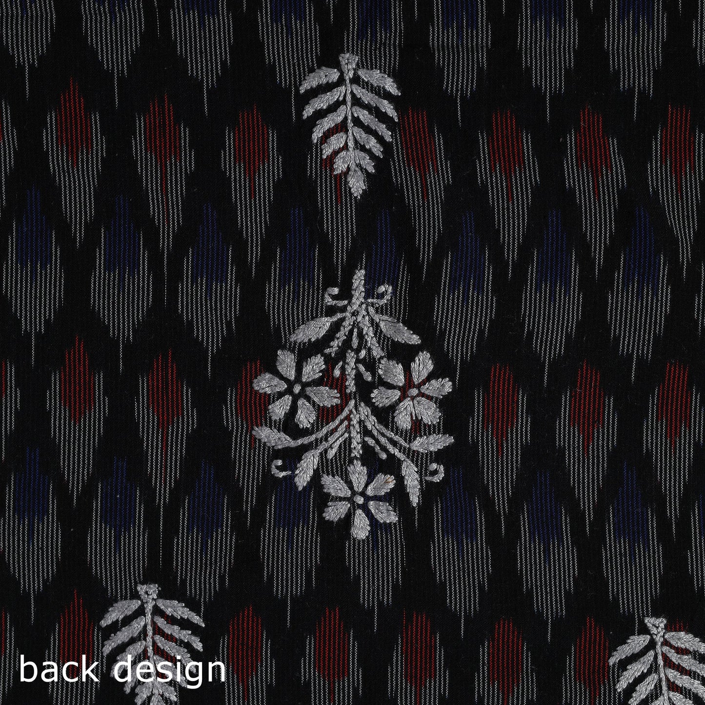 Lucknowi chikankari work pochampally ikat unstitched kurta