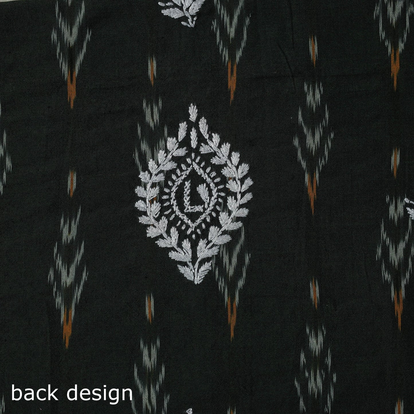 Lucknowi chikankari work pochampally ikat unstitched kurta