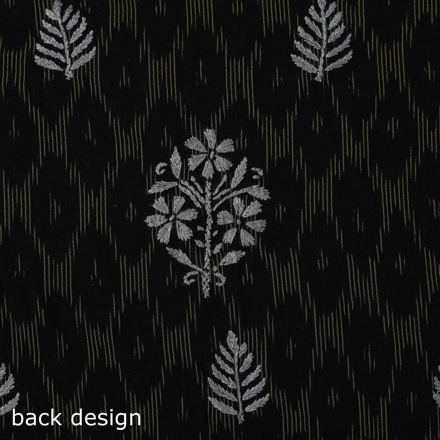 Lucknowi chikankari work pochampally ikat unstitched kurta