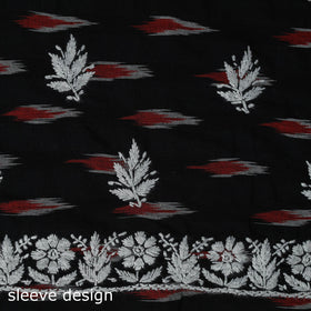 Lucknowi chikankari work pochampally ikat unstitched kurta