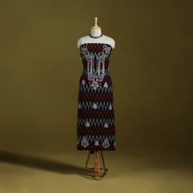 Lucknowi chikankari work pochampally ikat unstitched kurta