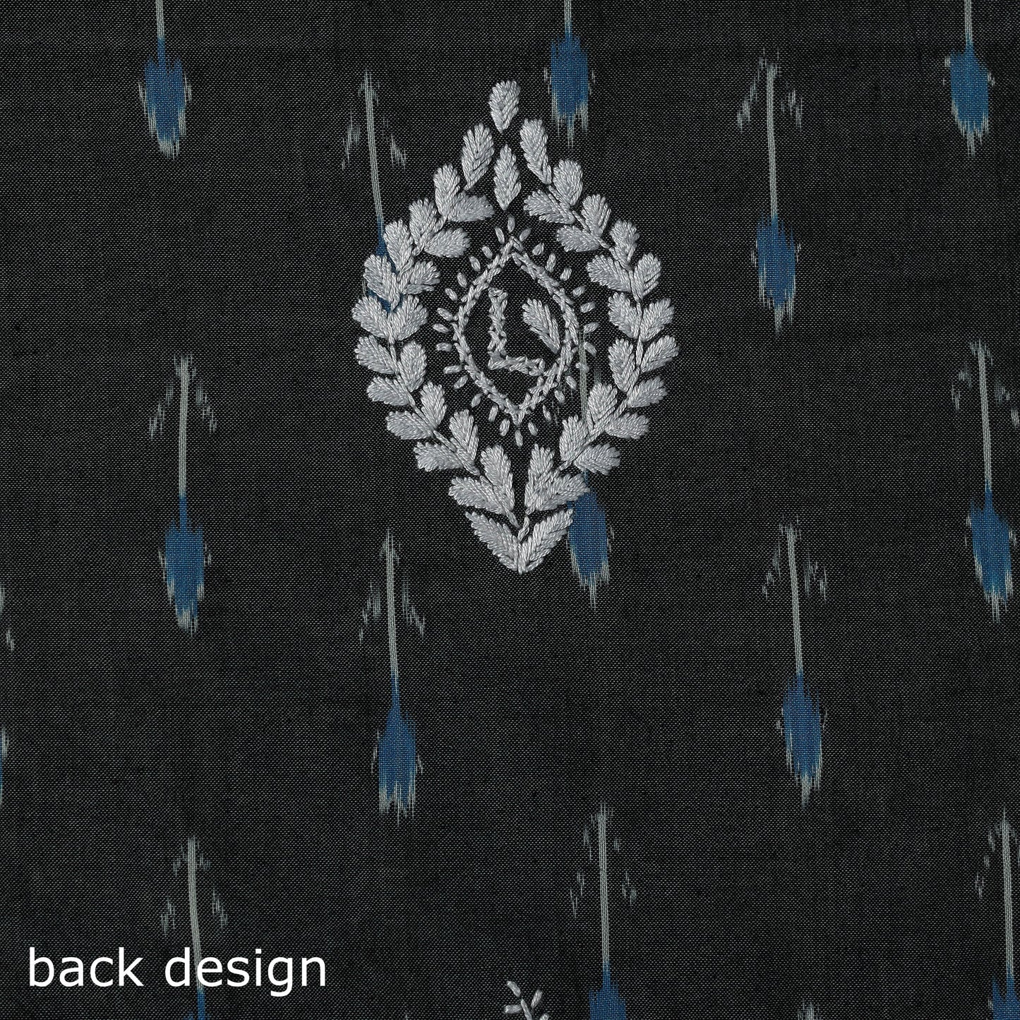 Lucknowi chikankari work pochampally ikat unstitched kurta