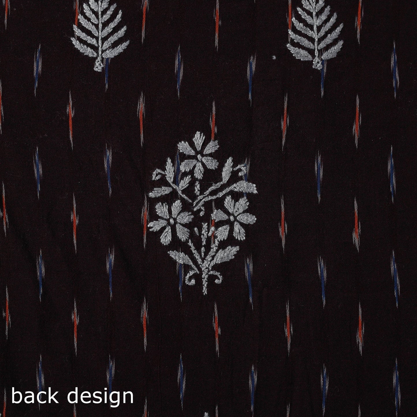 Lucknowi chikankari work pochampally ikat unstitched kurta