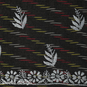 Lucknowi chikankari work pochampally ikat unstitched kurta