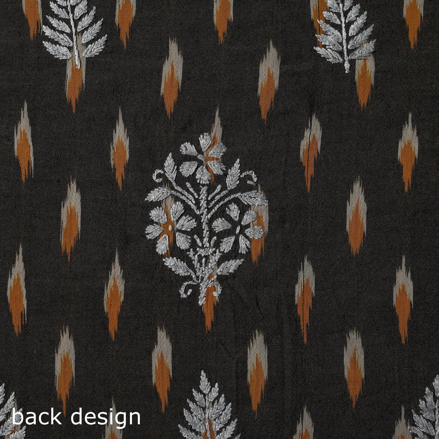 Lucknowi chikankari work pochampally ikat unstitched kurta