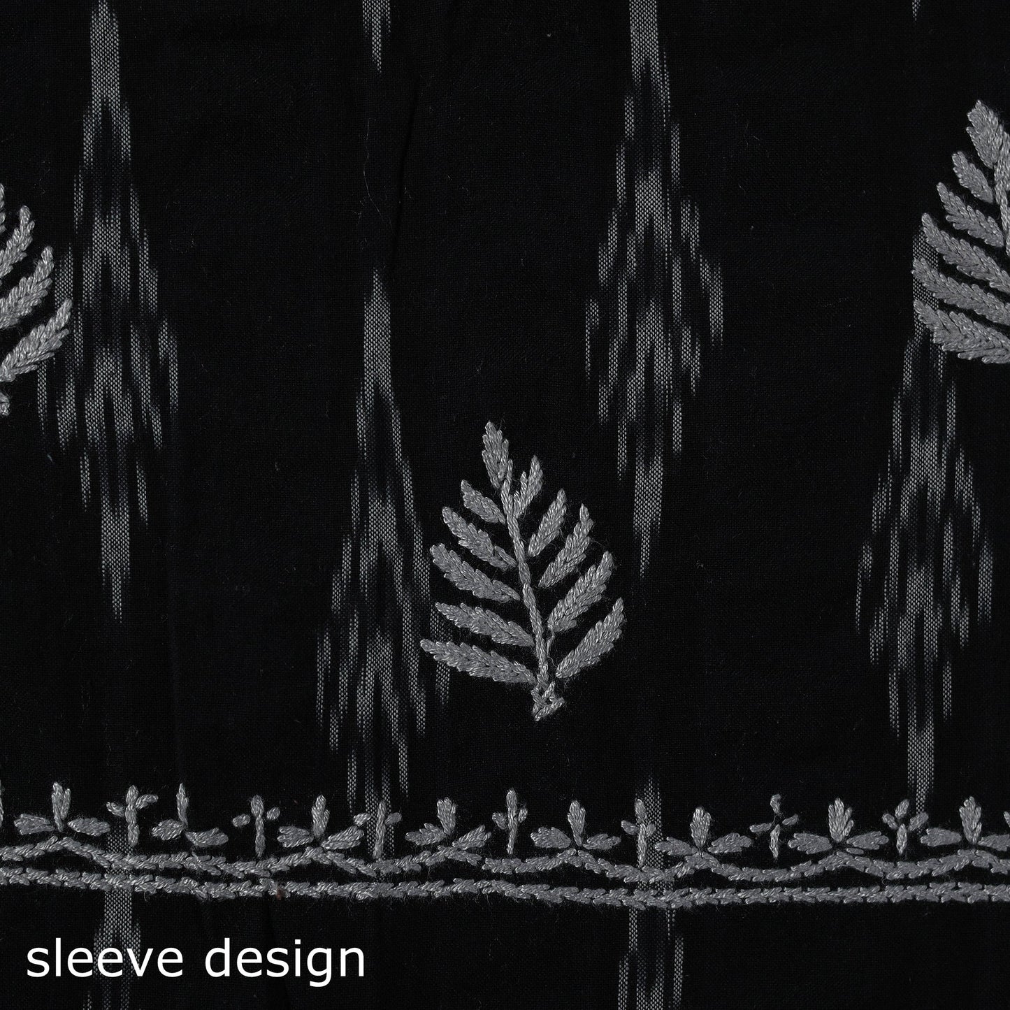 Lucknowi chikankari work pochampally ikat unstitched kurta