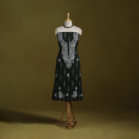 Lucknowi chikankari work pochampally ikat unstitched kurta