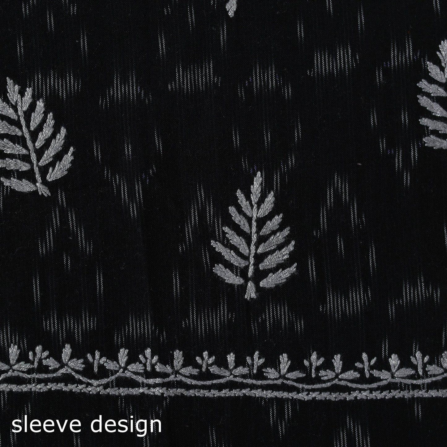 Lucknowi chikankari work pochampally ikat unstitched kurta