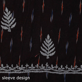 Lucknowi chikankari work pochampally ikat unstitched kurta