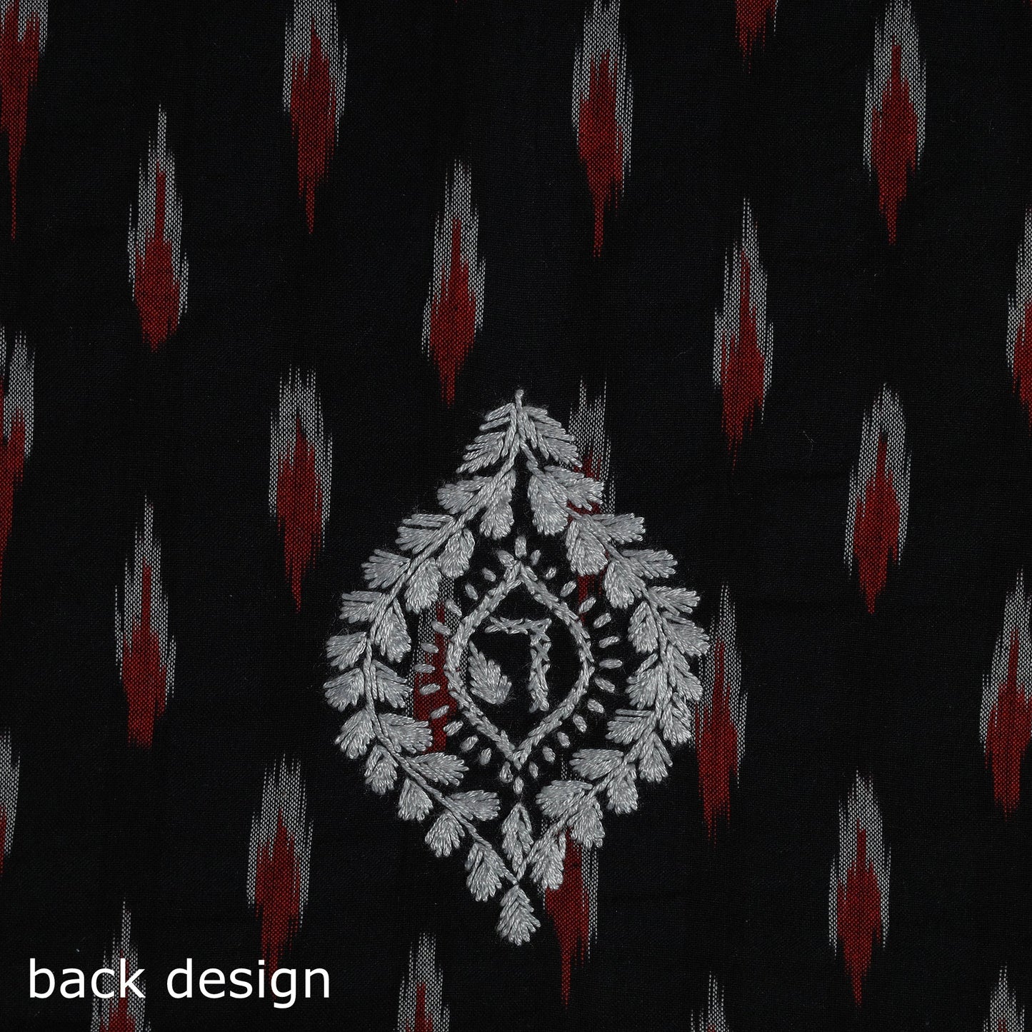 Lucknowi chikankari work pochampally ikat unstitched kurta