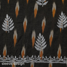 Lucknowi chikankari work pochampally ikat unstitched kurta