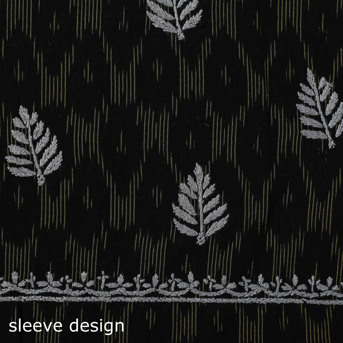 Lucknowi chikankari work pochampally ikat unstitched kurta