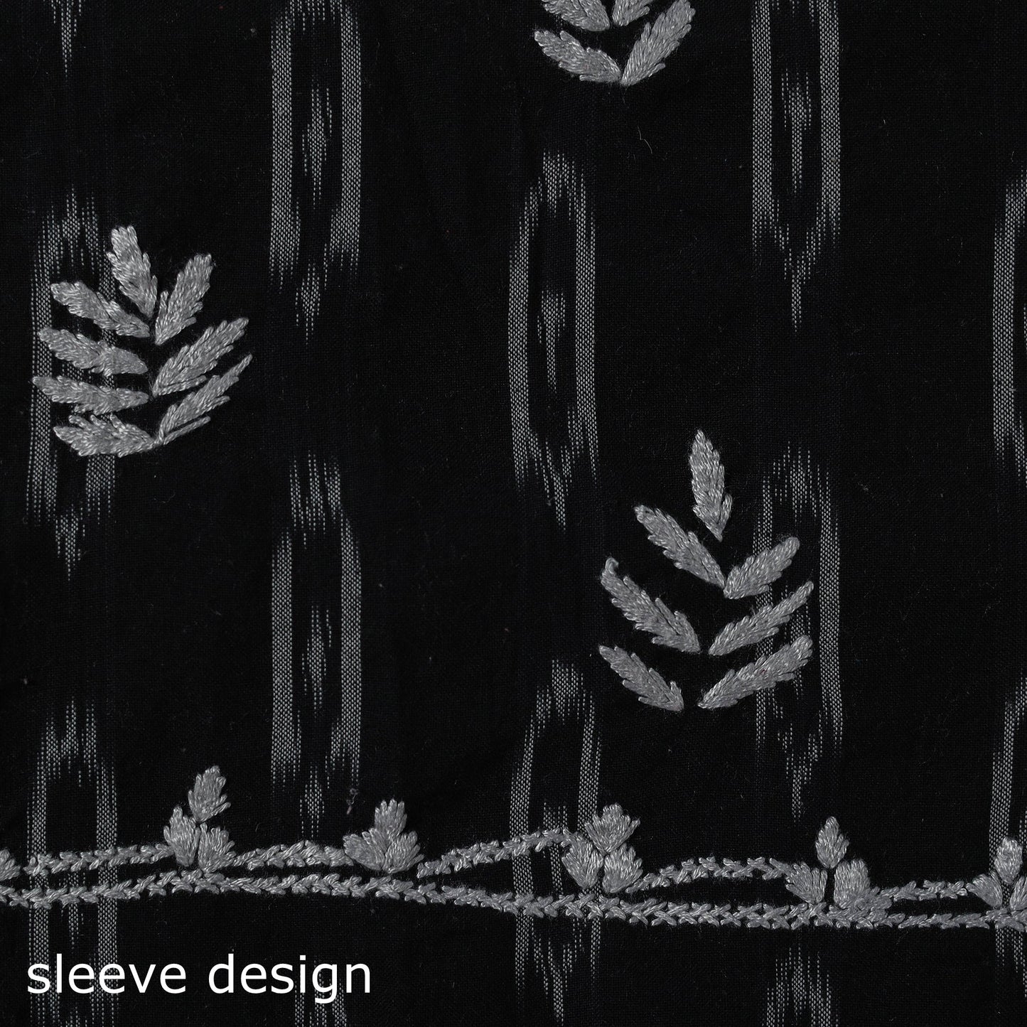 Lucknowi chikankari work pochampally ikat unstitched kurta