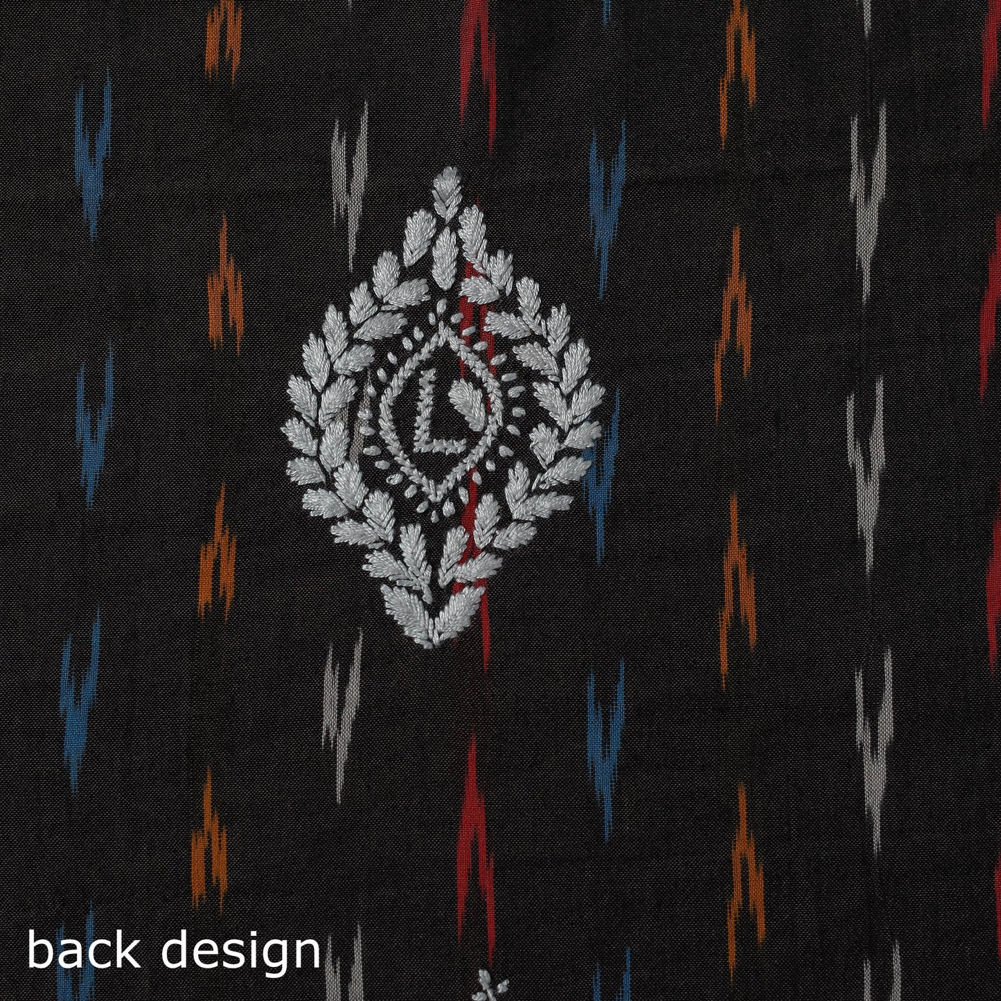 Lucknowi chikankari work pochampally ikat unstitched kurta