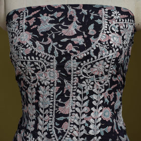 Lucknowi chikankari work sanganeri unstitched kurta