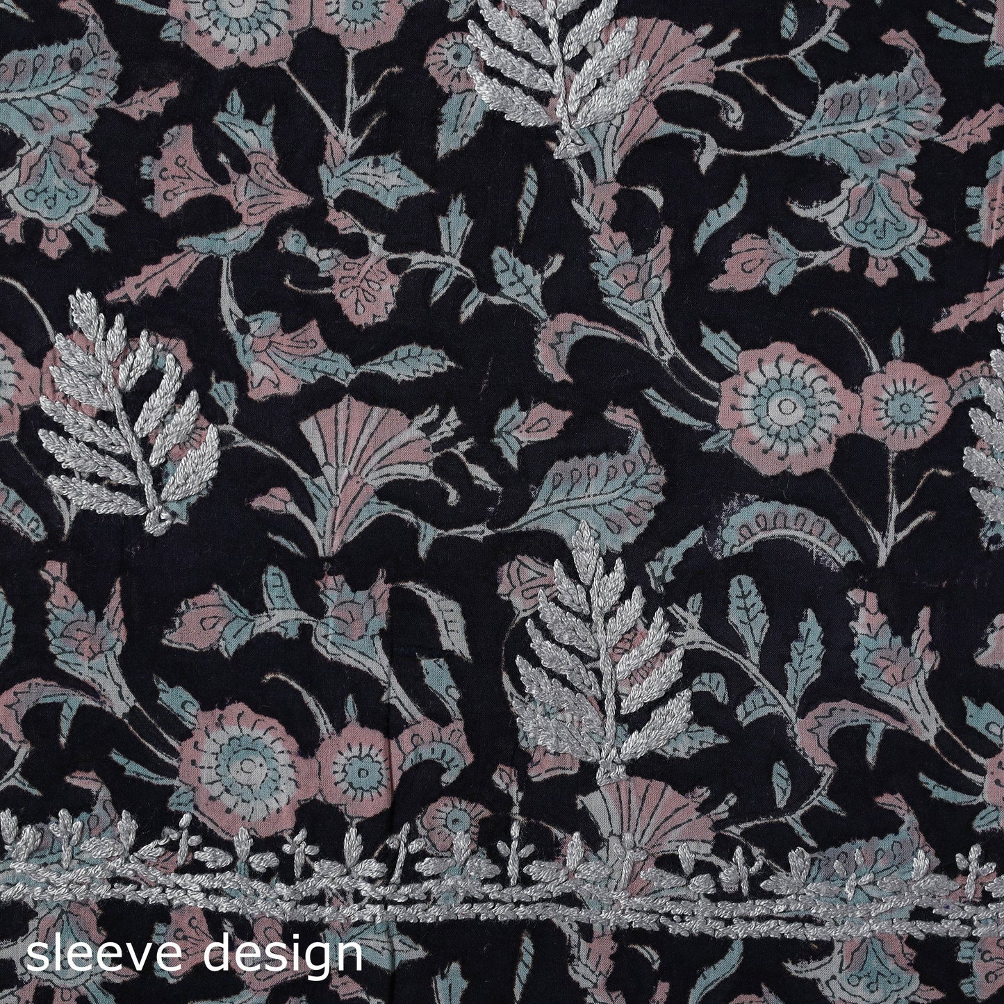 Lucknowi chikankari work sanganeri unstitched kurta