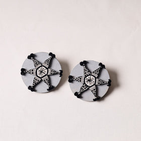  Madhubani Handpainted Wooden Earrings Online India 