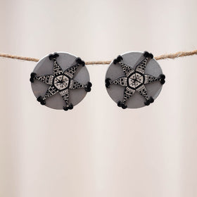  Madhubani Handpainted Wooden Earrings Online India 