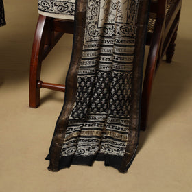 Maheshwari silk bagru hand 3pc unstitched dress material 07