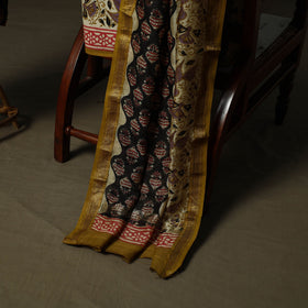 Maheshwari silk hand block bagru print 3pc unstitched dress