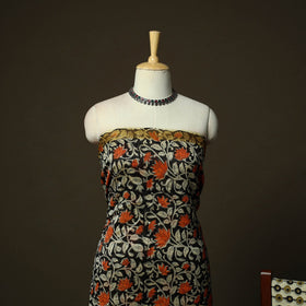 Maheshwari silk hand block bagru print 3pc unstitched dress