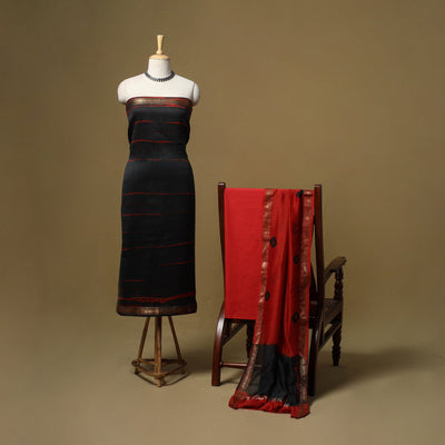 Maheshwari silk shibori tie-dye 3pc unstitched dress