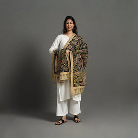 Black - mangalagiri cotton handpainted pen work kalamkari