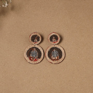 Mannat jute fabart handmade earrings - handcrafted