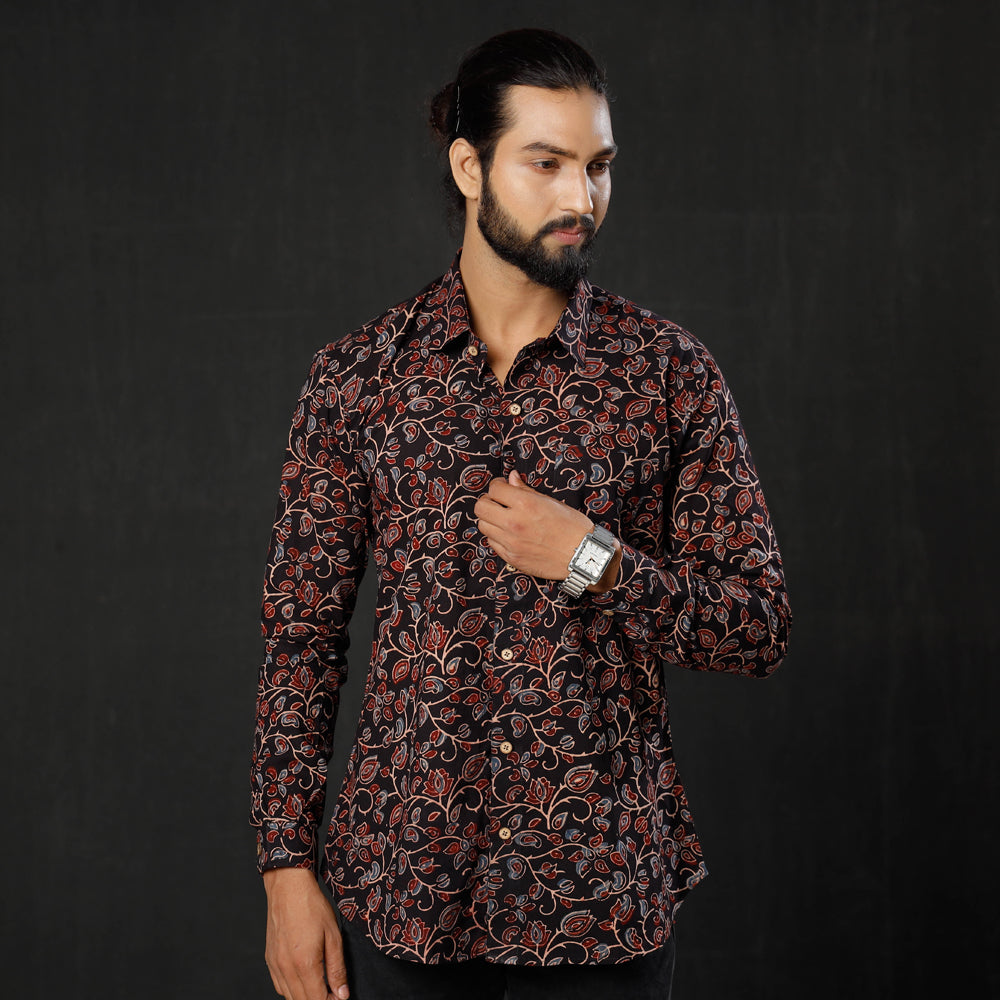  iTokri Casuals - Ajrakh Printed Cotton Men Full Sleeve Shirt 