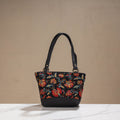 Black Marudhara Printed Cotton Running Stitch Hand Bag