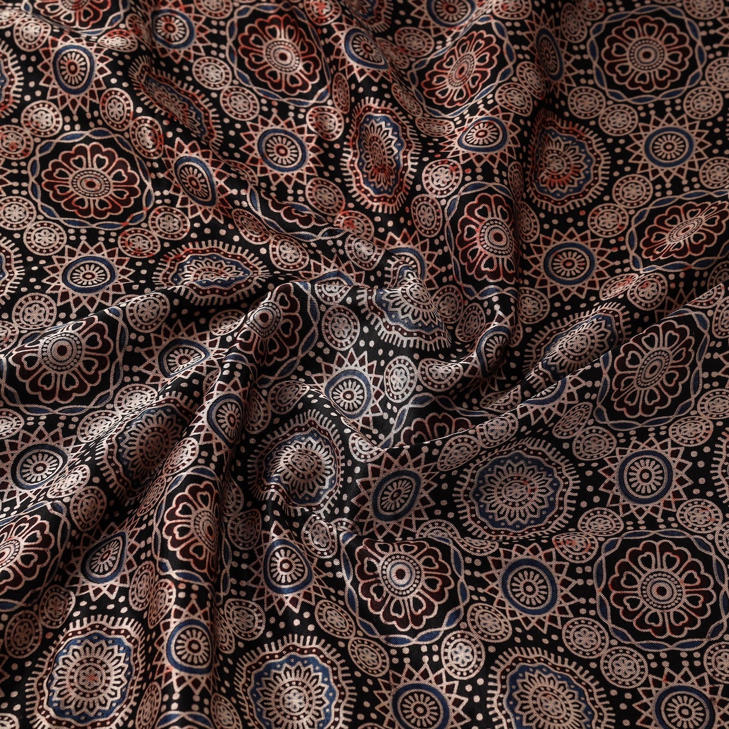 Mashru silk natural dyed fabric 09 - handcrafted