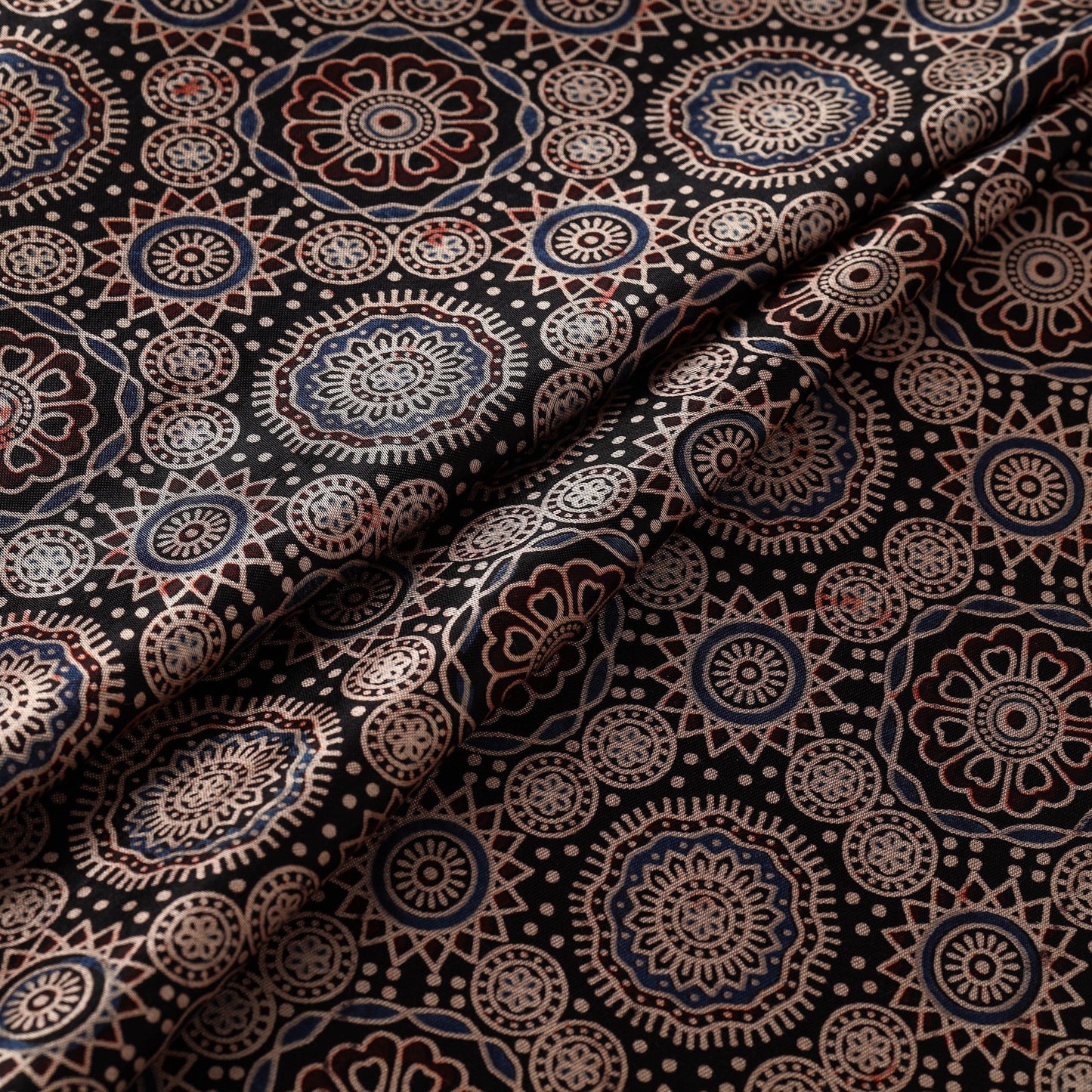 Mashru silk natural dyed fabric 09 - handcrafted