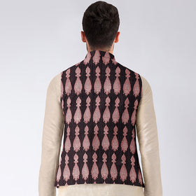 block printed nehru jacket