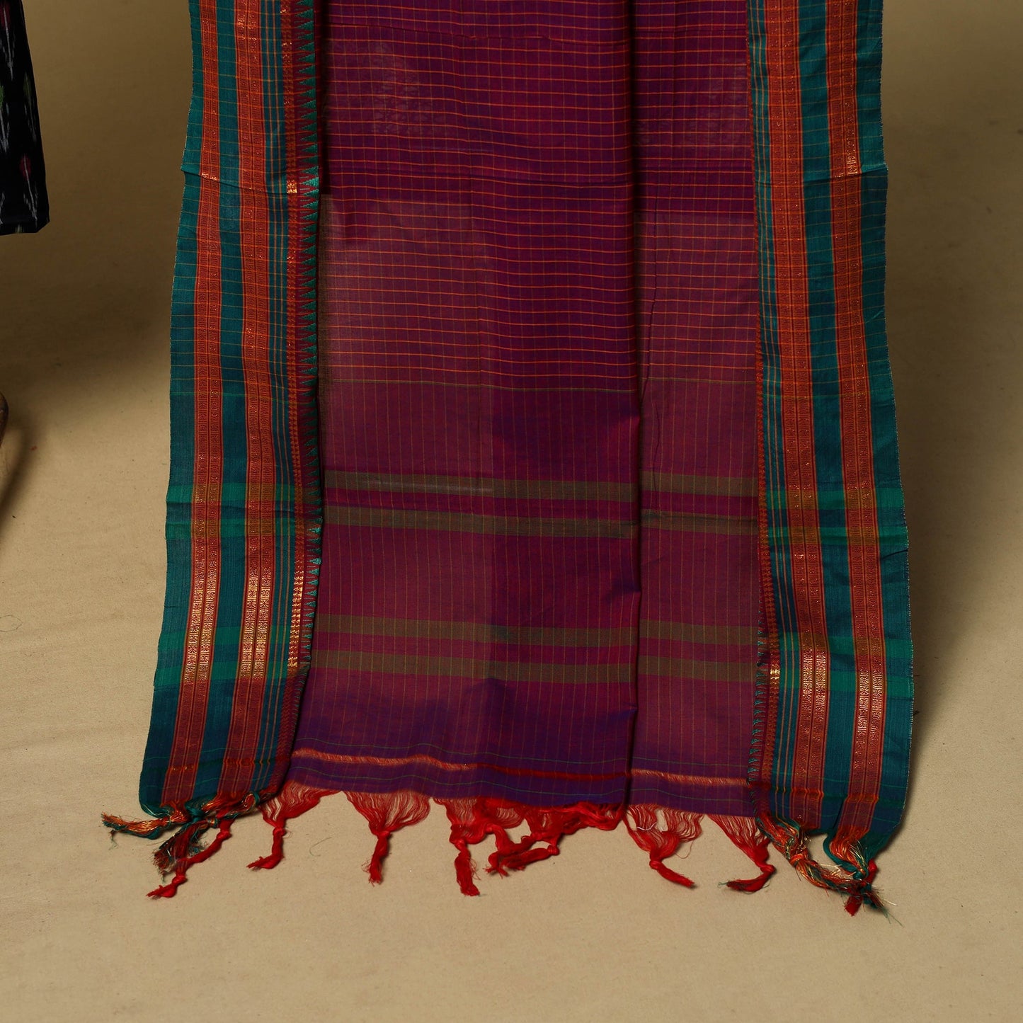 Mercerised cotton 2pc unstitched pochampally ikat dress