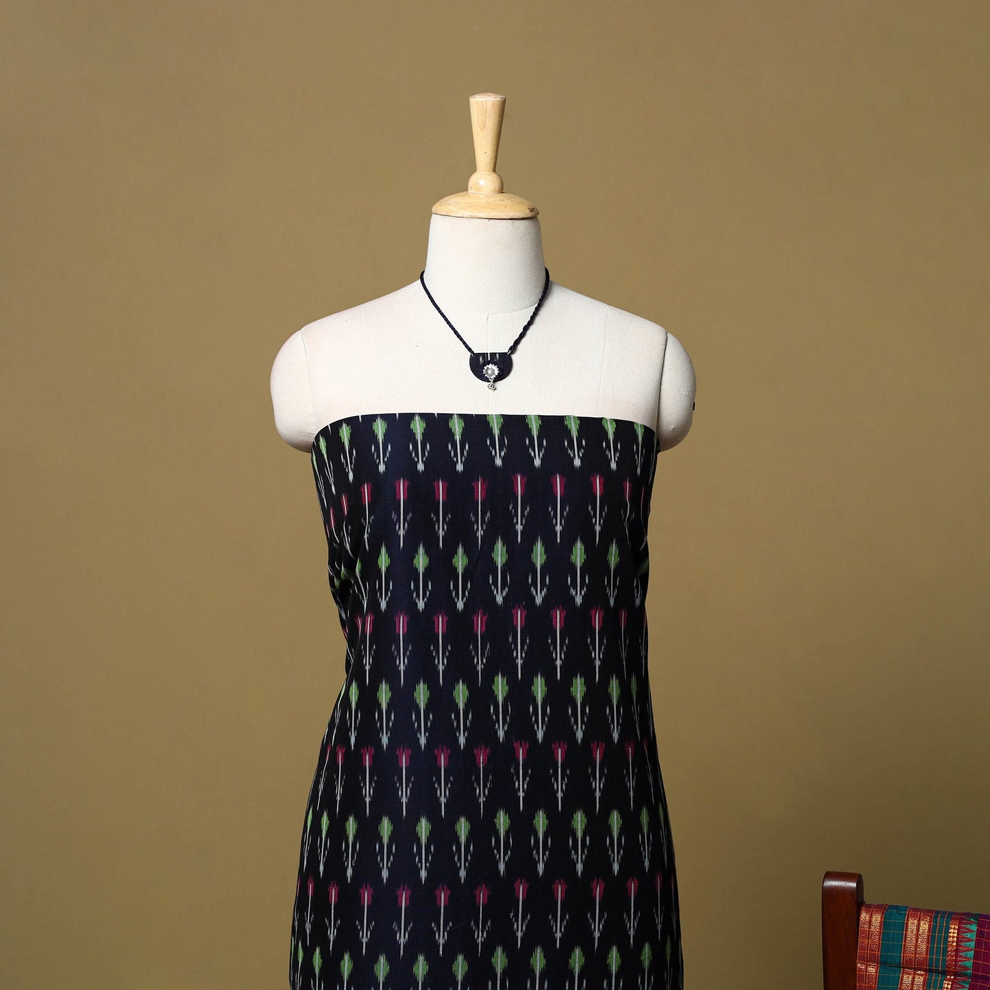 Mercerised cotton 2pc unstitched pochampally ikat dress