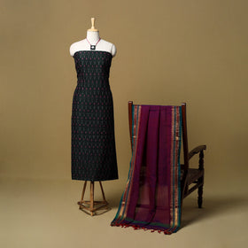 Mercerised cotton 2pc unstitched pochampally ikat dress