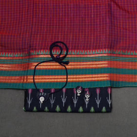 Mercerised cotton 2pc unstitched pochampally ikat dress