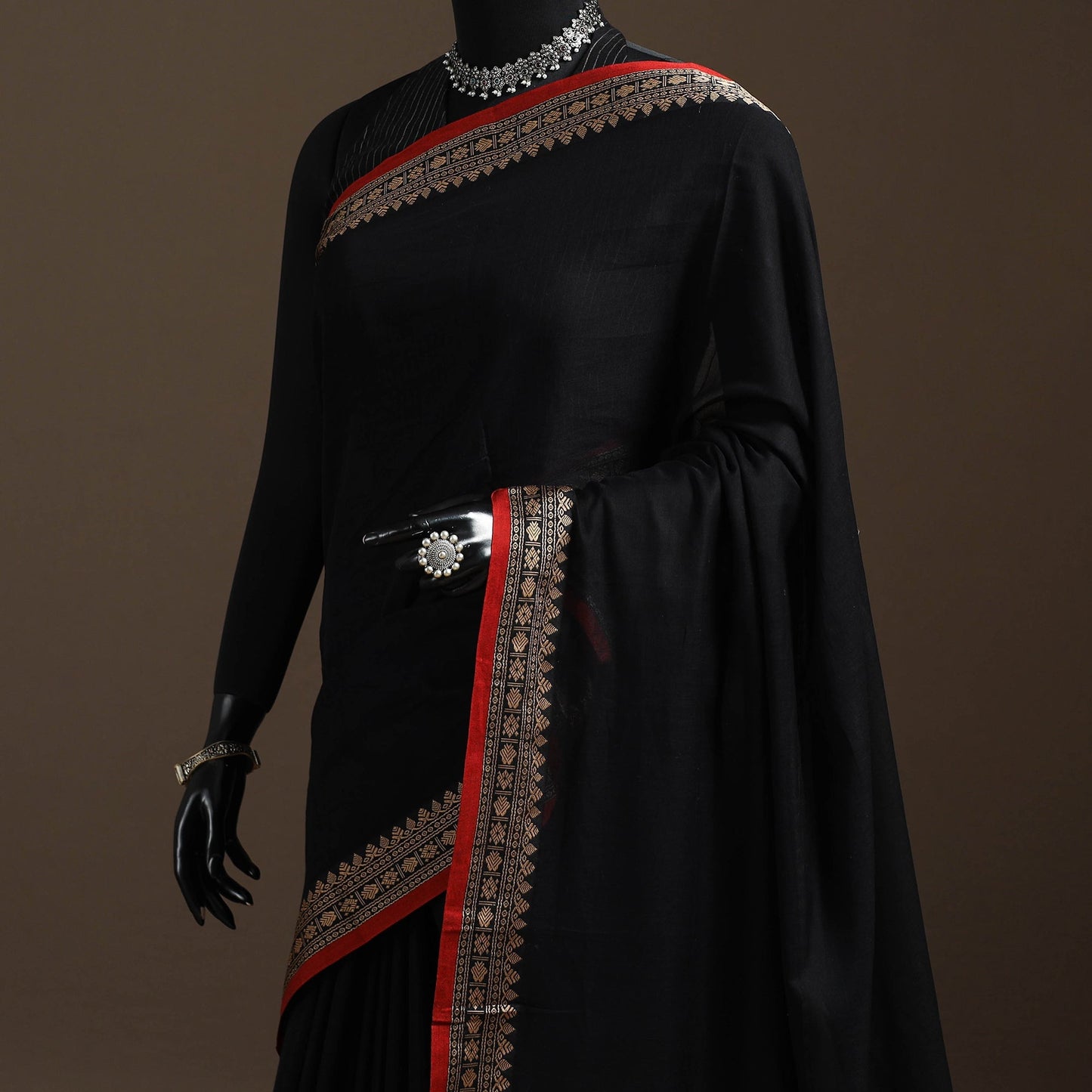 Mercerised cotton dharwad saree with thread border 13