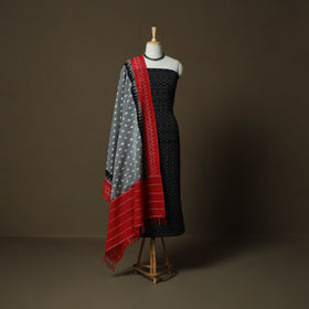Handloom mercerised cotton pochampally ikat 2pc unstitched
