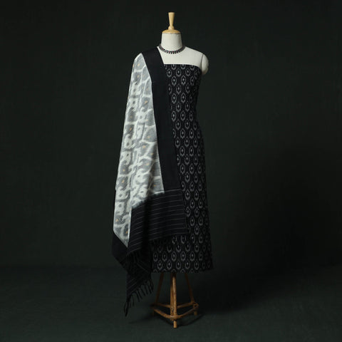 Handloom mercerised cotton pochampally ikat 2pc unstitched