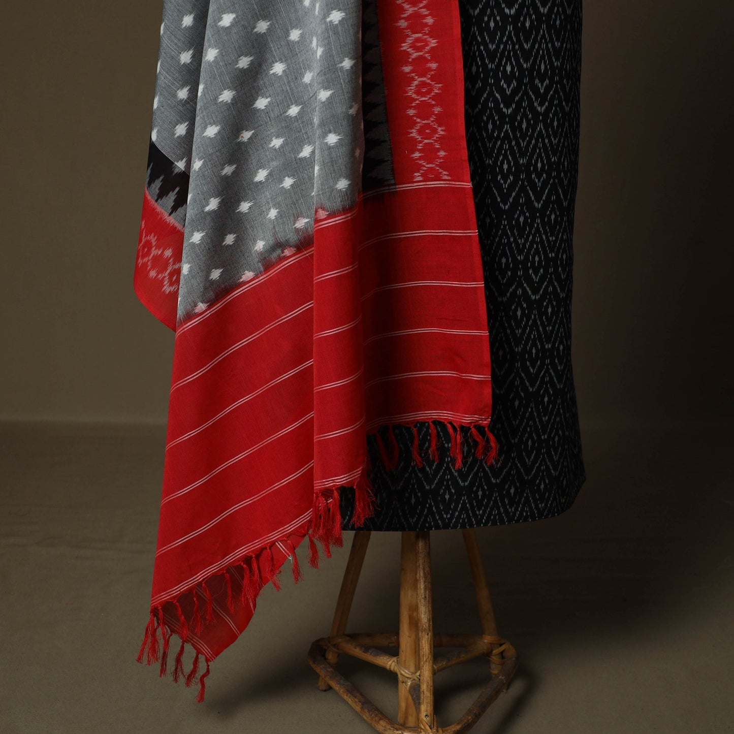 Handloom mercerised cotton pochampally ikat 2pc unstitched
