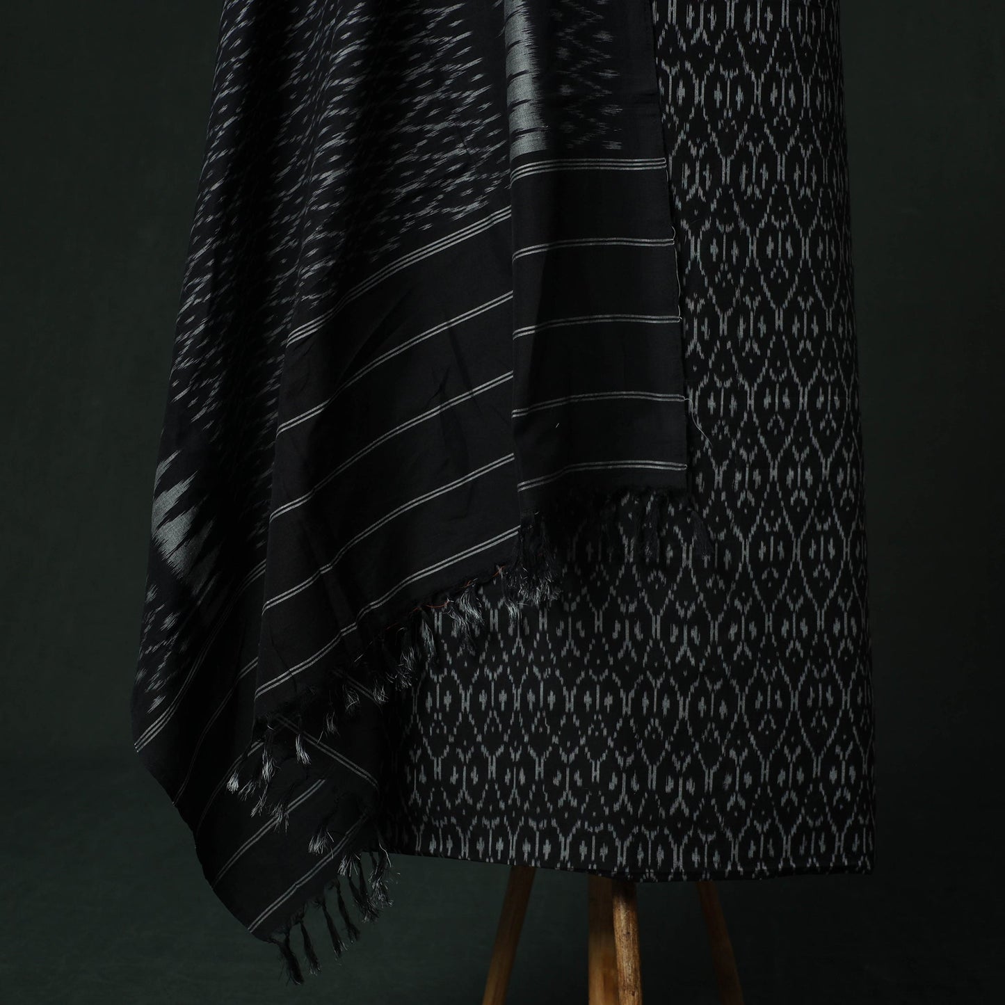 Handloom mercerised cotton pochampally ikat 2pc unstitched