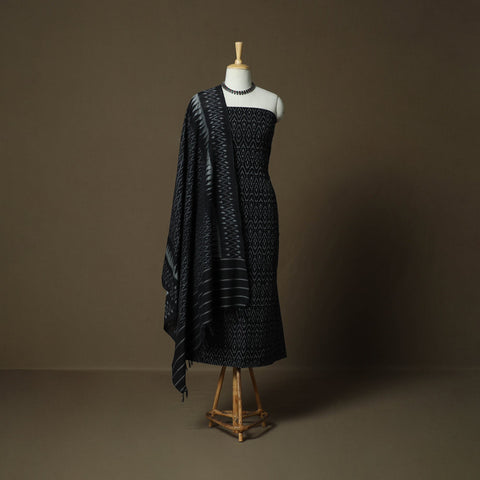 Handloom mercerised cotton pochampally ikat 2pc unstitched