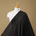  Black Mercerised Cotton Pochampally Ikat Fabric