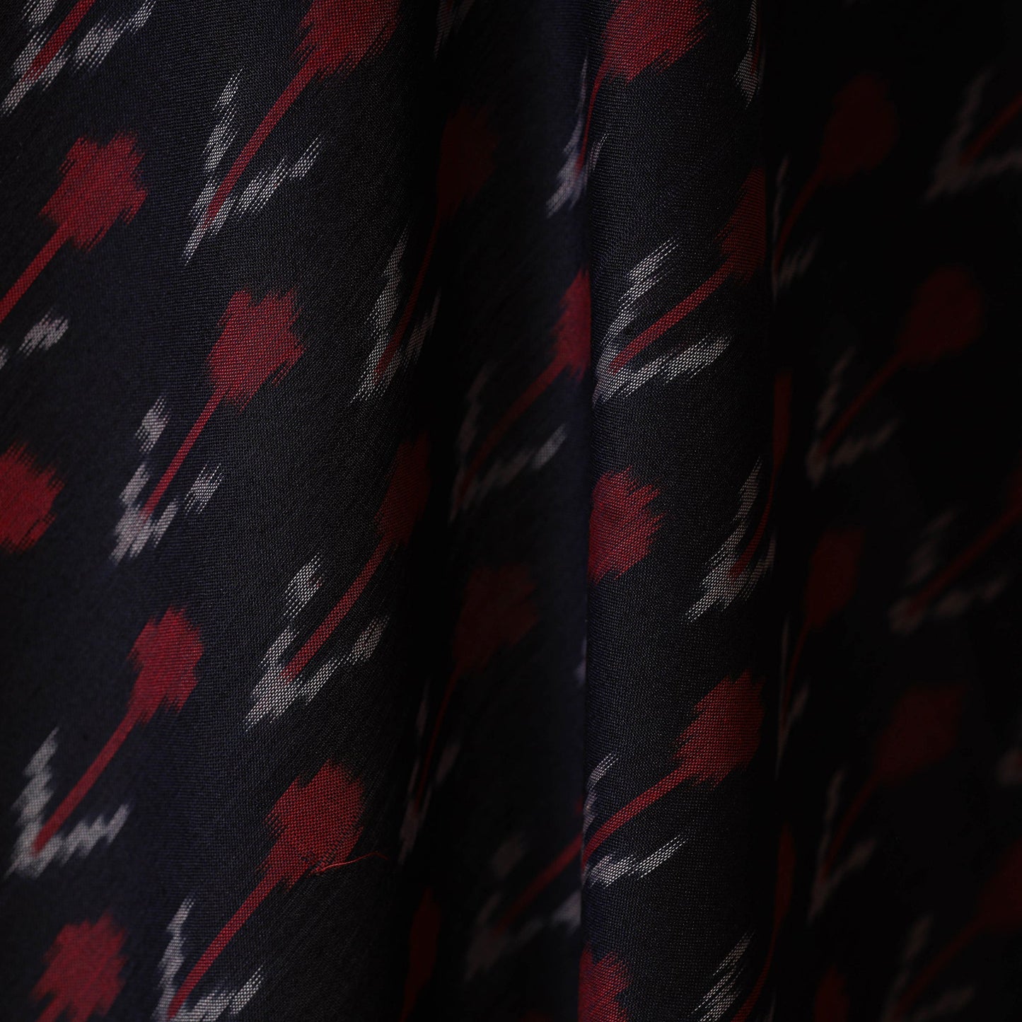 Mercerised cotton pochampally ikat fabric 07 - handcrafted