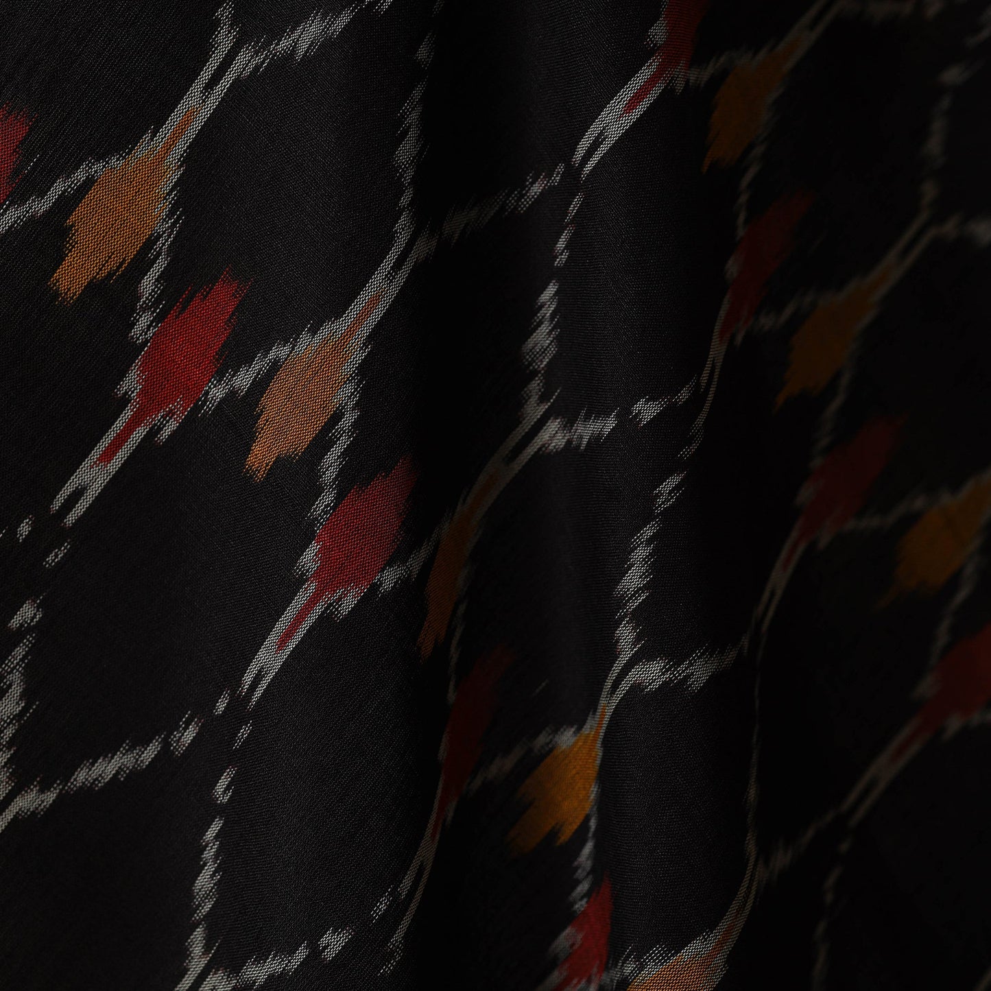 Mercerised cotton pochampally ikat fabric 12 - handcrafted