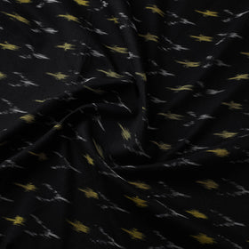  Black Mercerised Cotton Pochampally Ikat Fabric